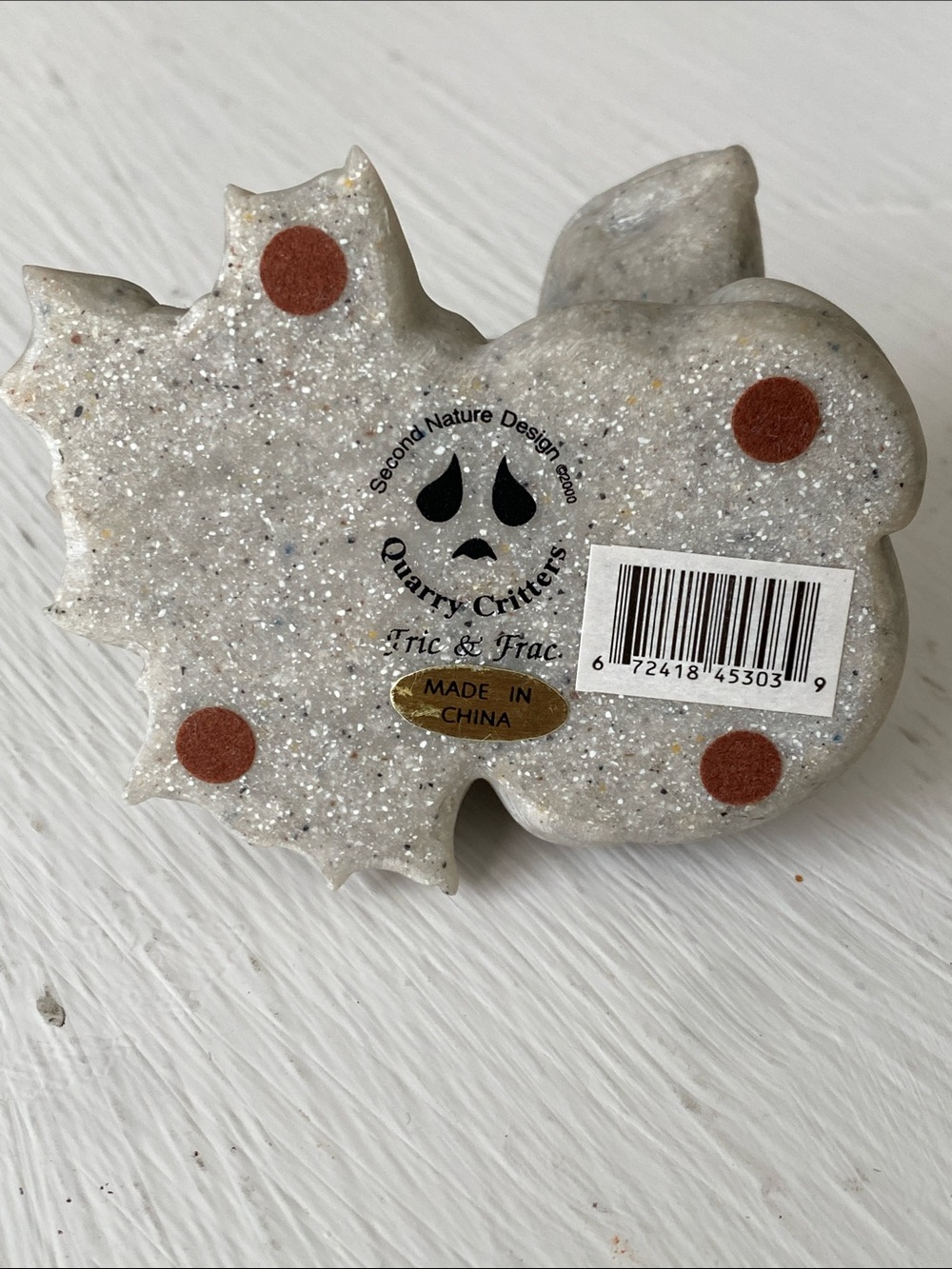 Vintage Quarry Critters Speckled Ceramic Frog Couple Figurines "Fric & Frac" - Picture 6 of 6